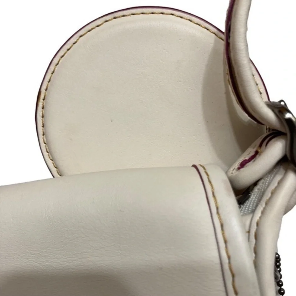 DISNEY X COACH Mickey Mouse Ears Patricia Leather Saddle Crossbody Bag RARE